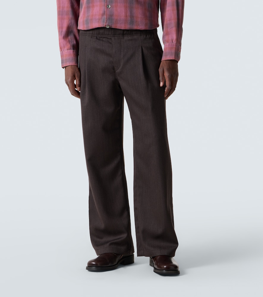  Our Legacy Our Legacy Weite Mid-rise-hose Leisure Aus Wolle 