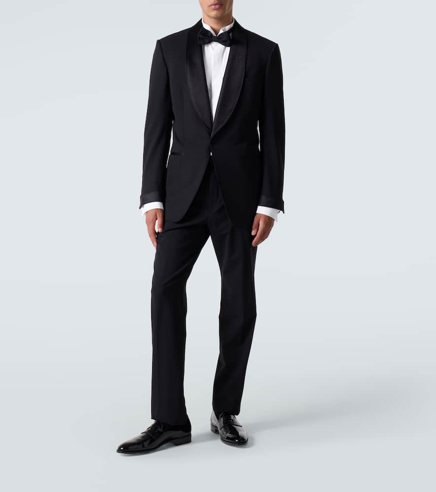 Dries Van Noten Oversized Cotton Poplin Tuxedo Shirt In Neutral