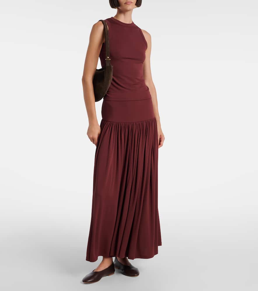Aya Muse Round-neck Tank Top In Burgundy