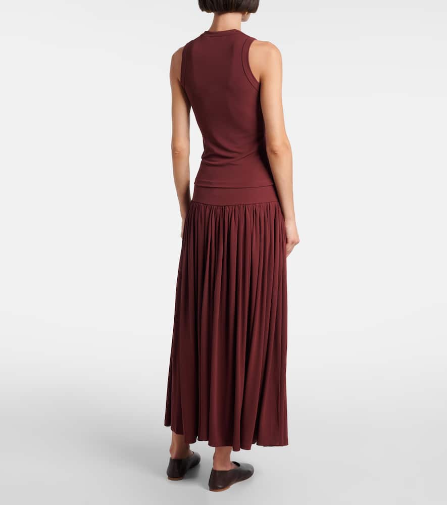 Aya Muse Round-neck Tank Top In Burgundy