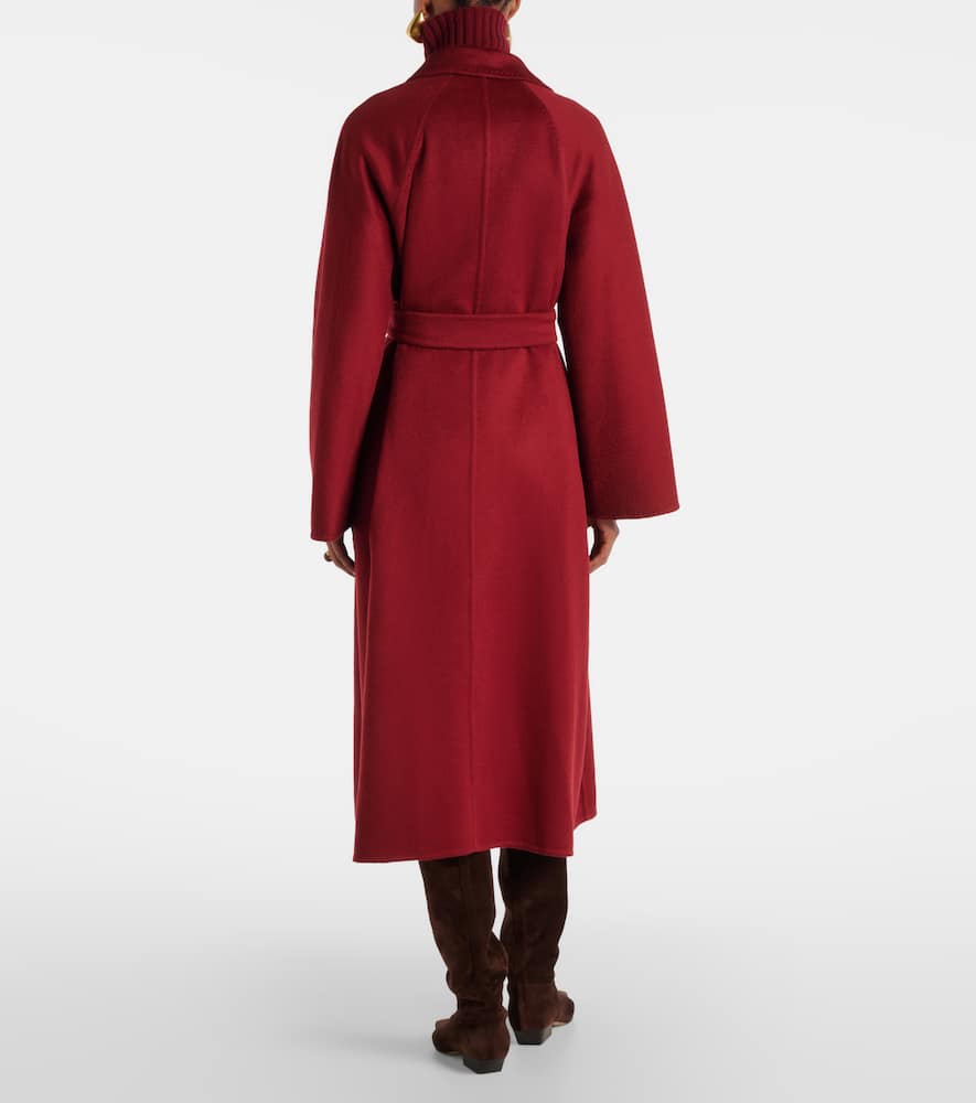 Max Mara Ludmilla Cashmere Coat In Burgundy