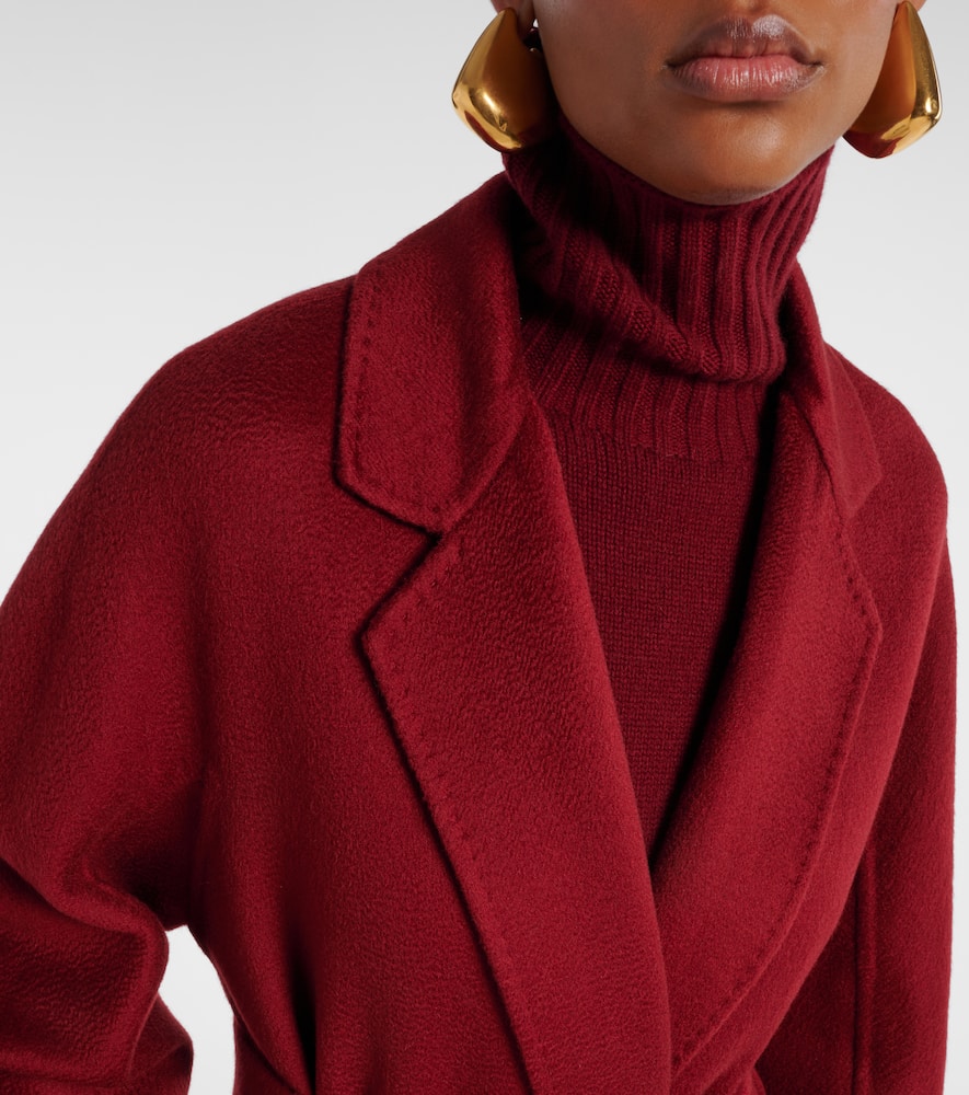 Max Mara Ludmilla Cashmere Coat In Burgundy