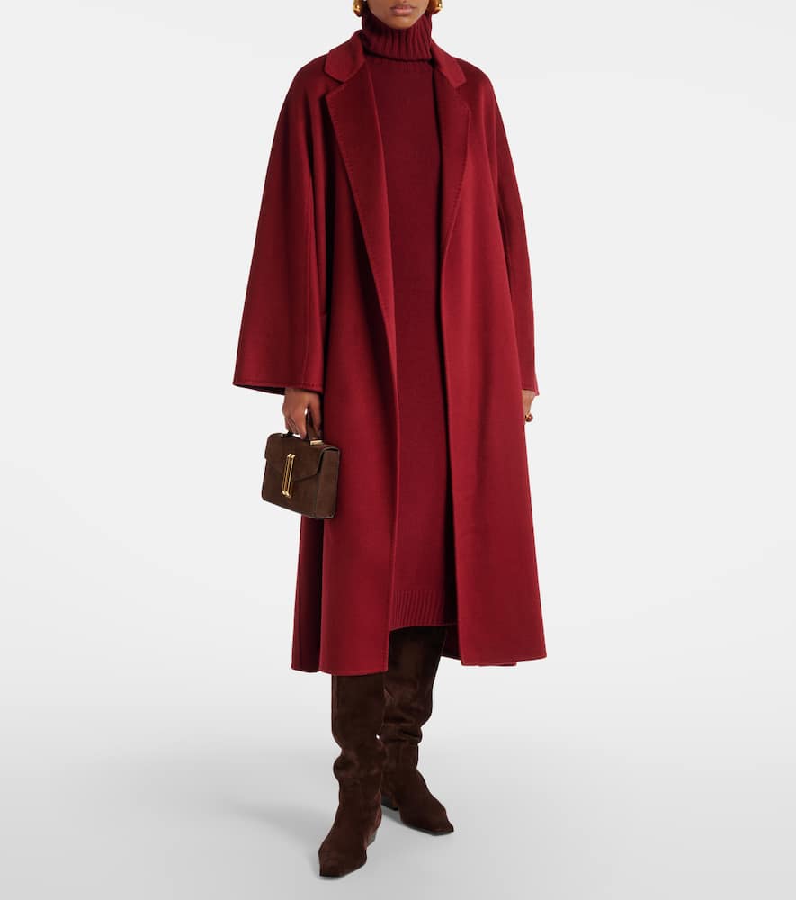 Max Mara Ludmilla Cashmere Coat In Burgundy