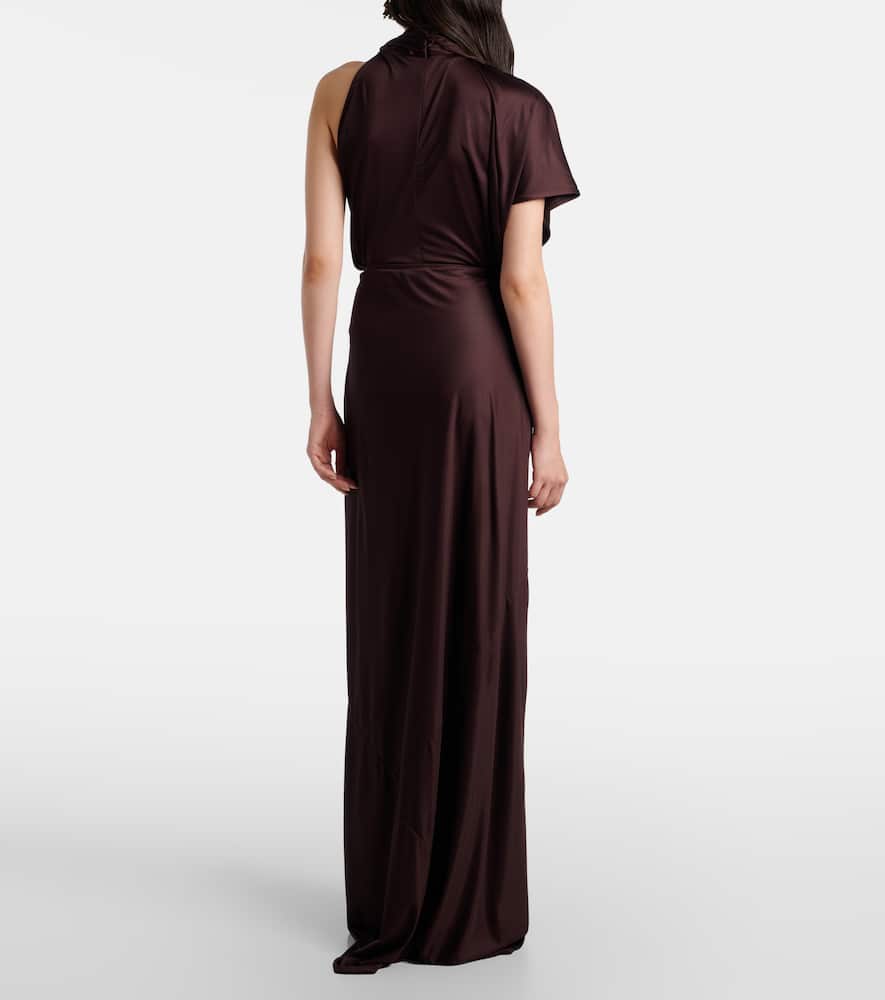 Dries Van Noten Draped Maxi Skirt In Brown