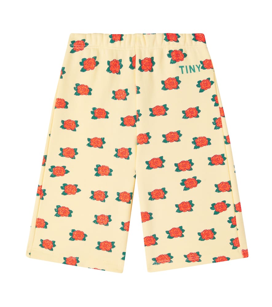 Tinycottons Printed Cotton Jersey Sweatpants In Yellow