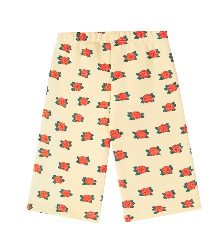 Tinycottons Printed Cotton Jersey Sweatpants In Yellow