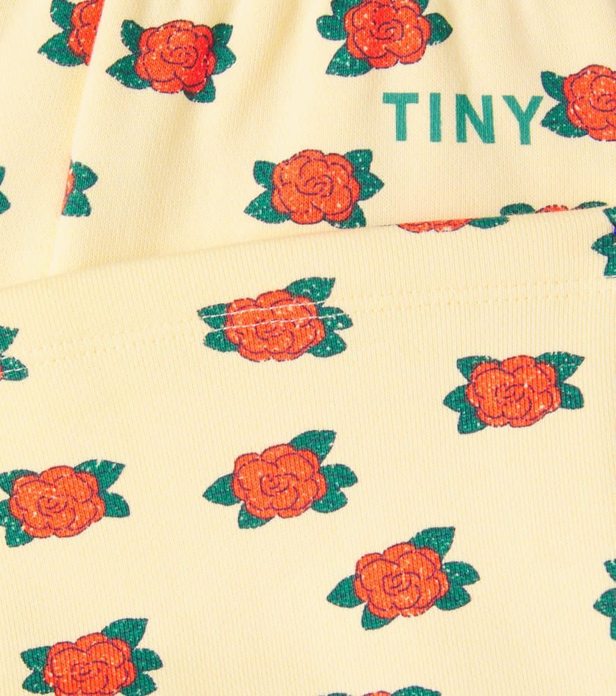 Tinycottons Printed Cotton Jersey Sweatpants In Yellow