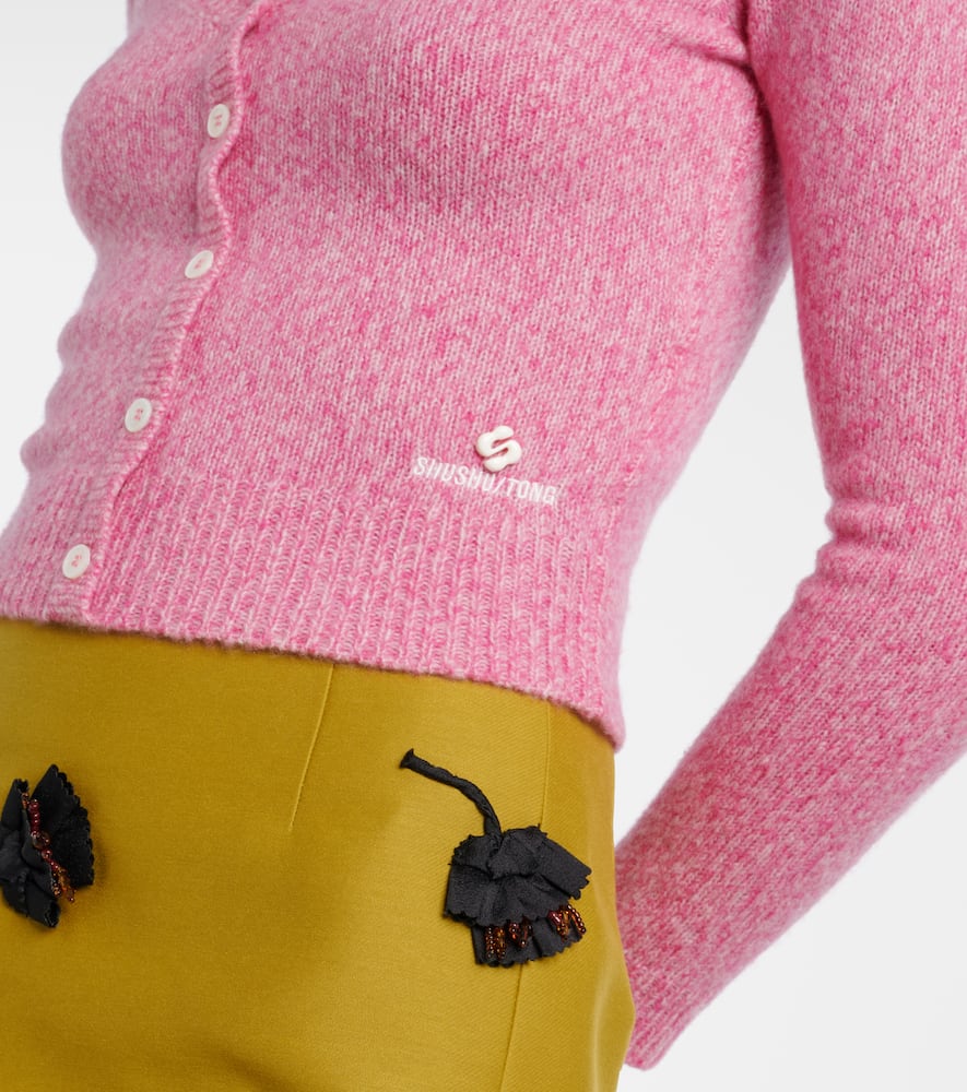 Shushu-tong Wool And Cashmere-blend Cardigan In Pink