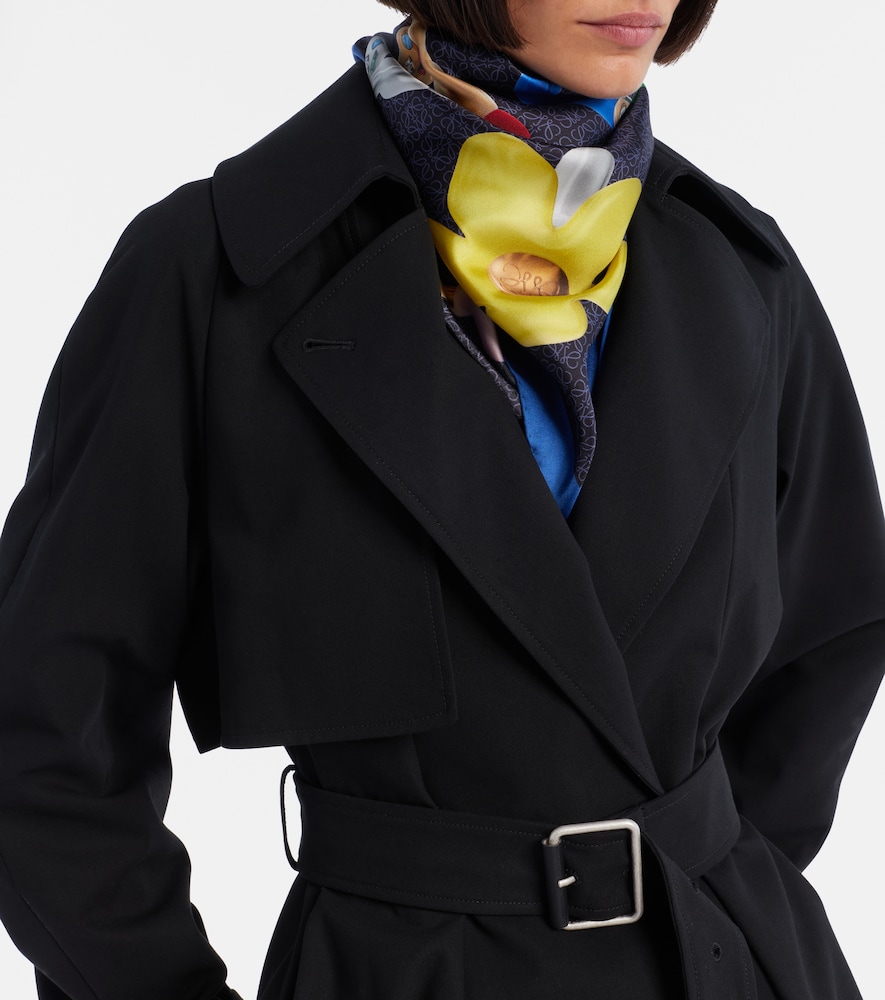 Loewe Anagram logo silk twill scarf