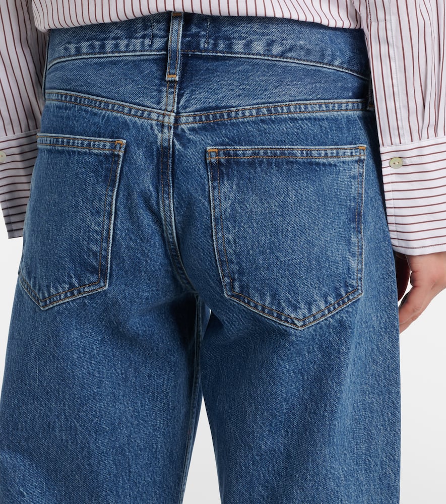 Agolde Low-rise Straight Jeans In Blue