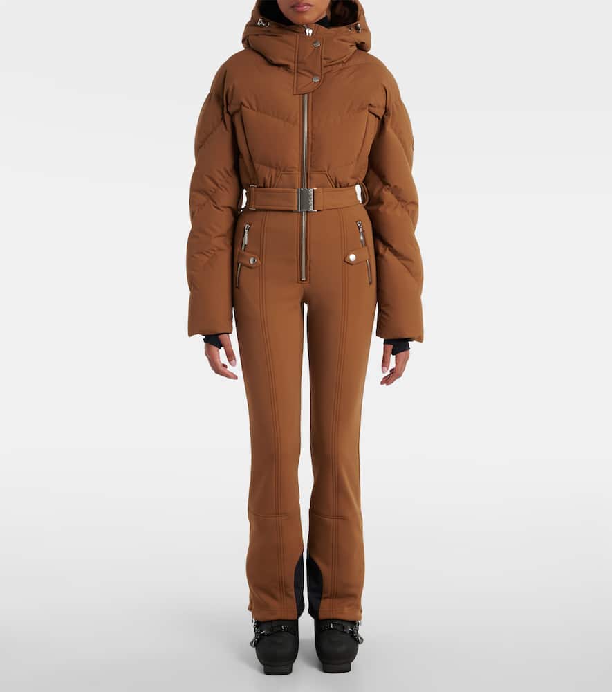 Cordova Ajax Quilted Down Ski Suit In Brown
