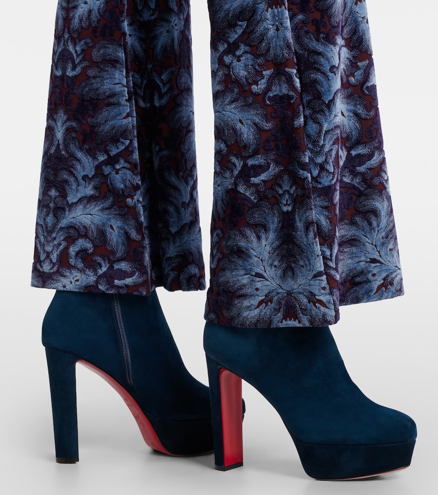 Christian Louboutin Loo Booty 130 suede platform ankle boots