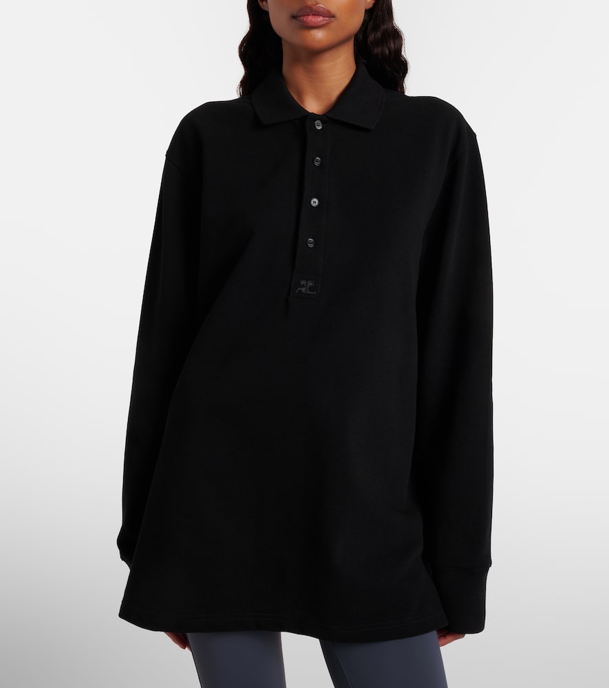 Courrèges Cotton Jersey Polo Sweater