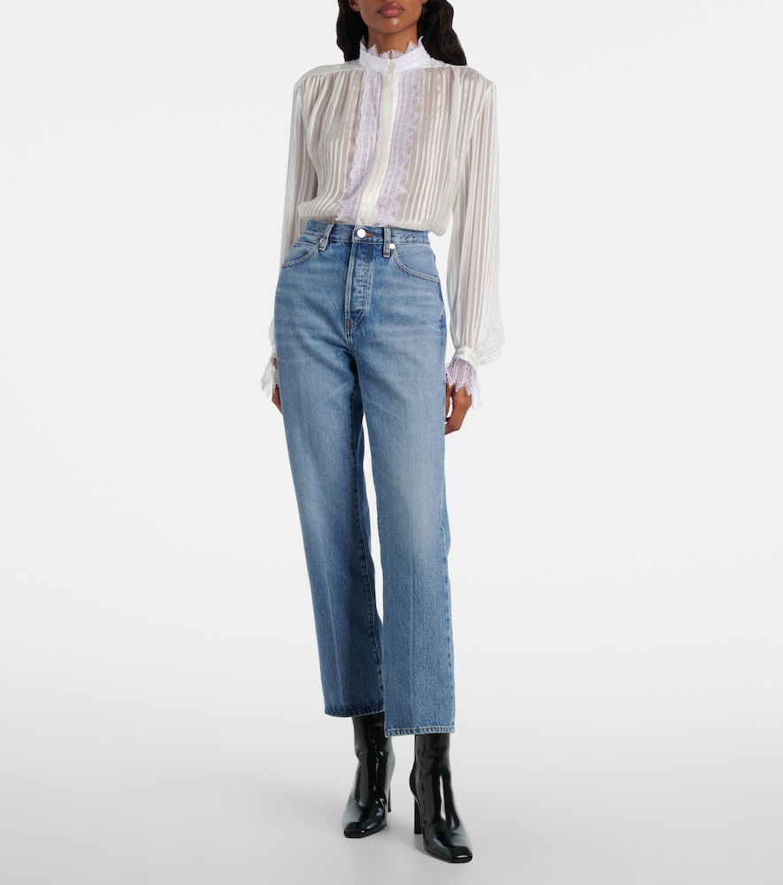 Vertical Crop Straight Jeans