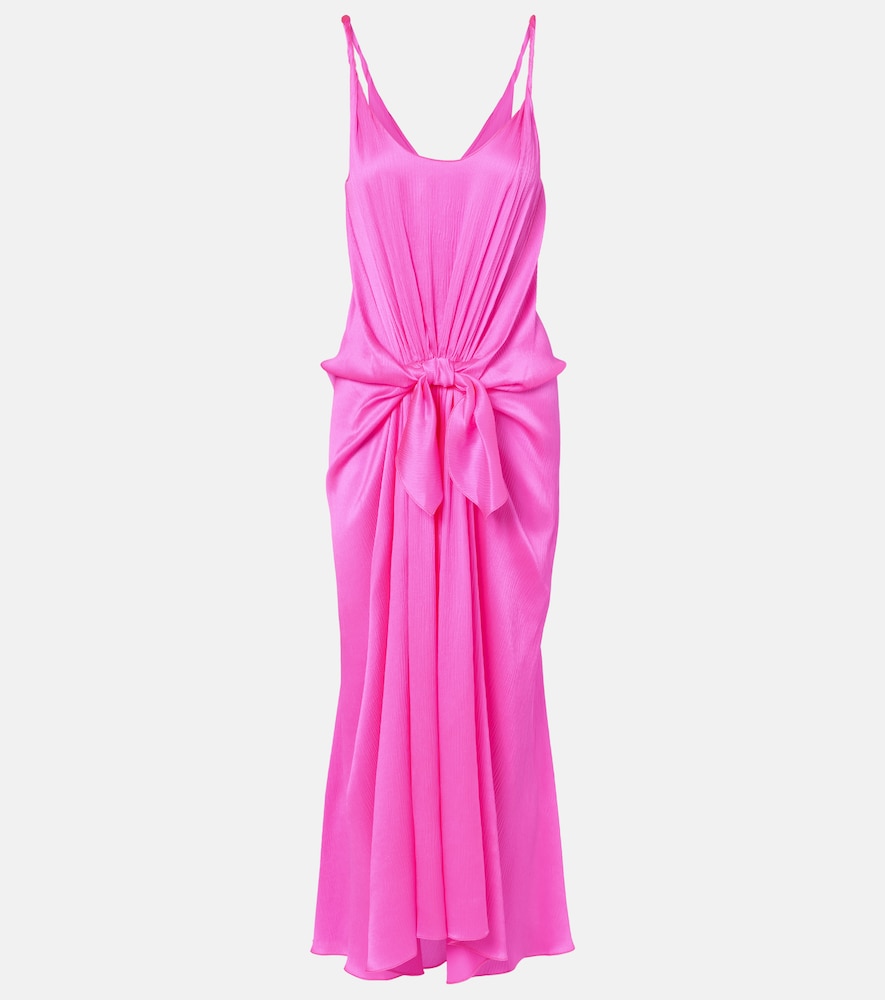 JW Anderson Gathered silk maxi dress