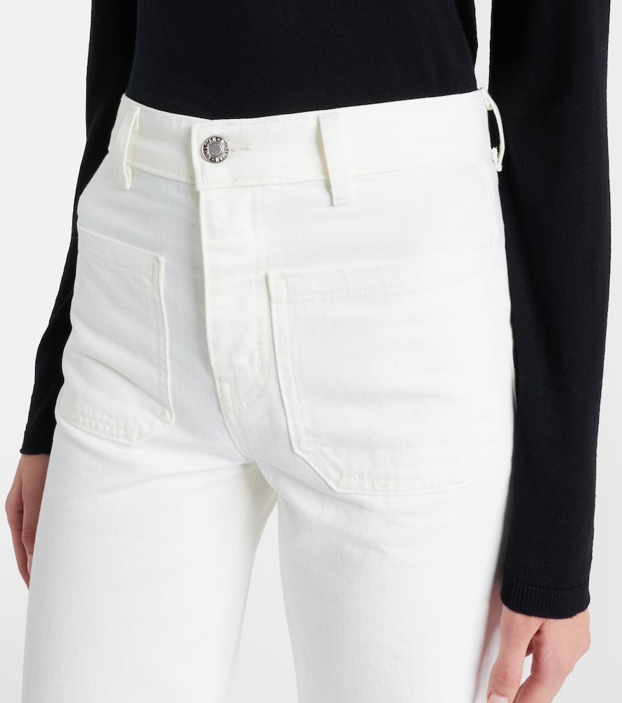 Nili Lotan Florence High-rise Flared Jeans In White
