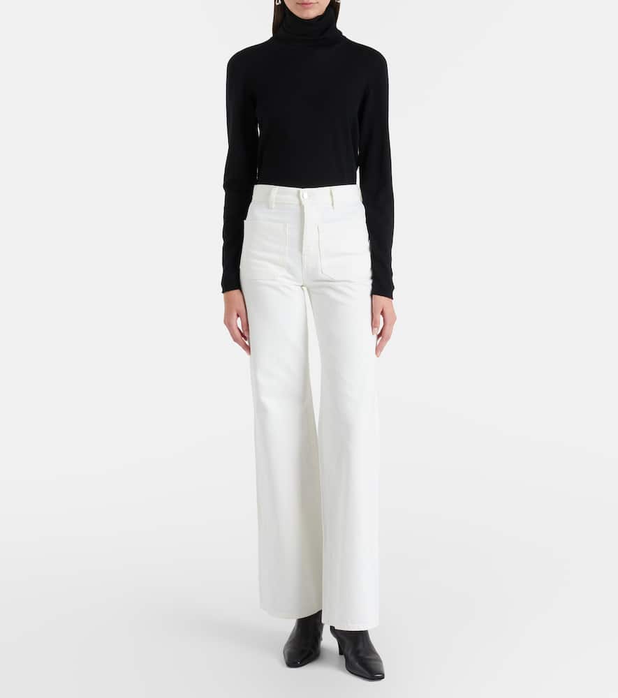 Nili Lotan Florence High-rise Flared Jeans In White