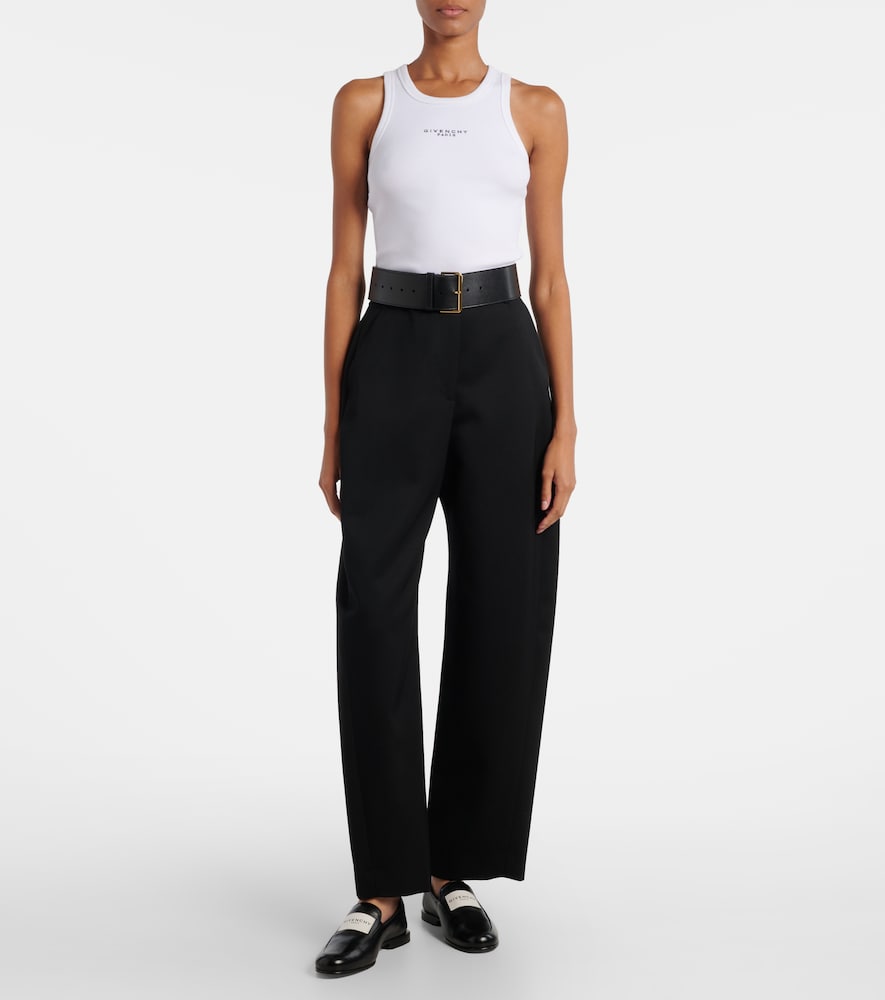 Ribbed-Knit Cotton Jersey Tank Top