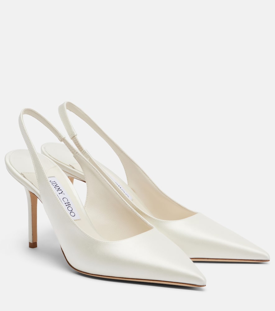 Jimmy Choo Love satin slingback pumps