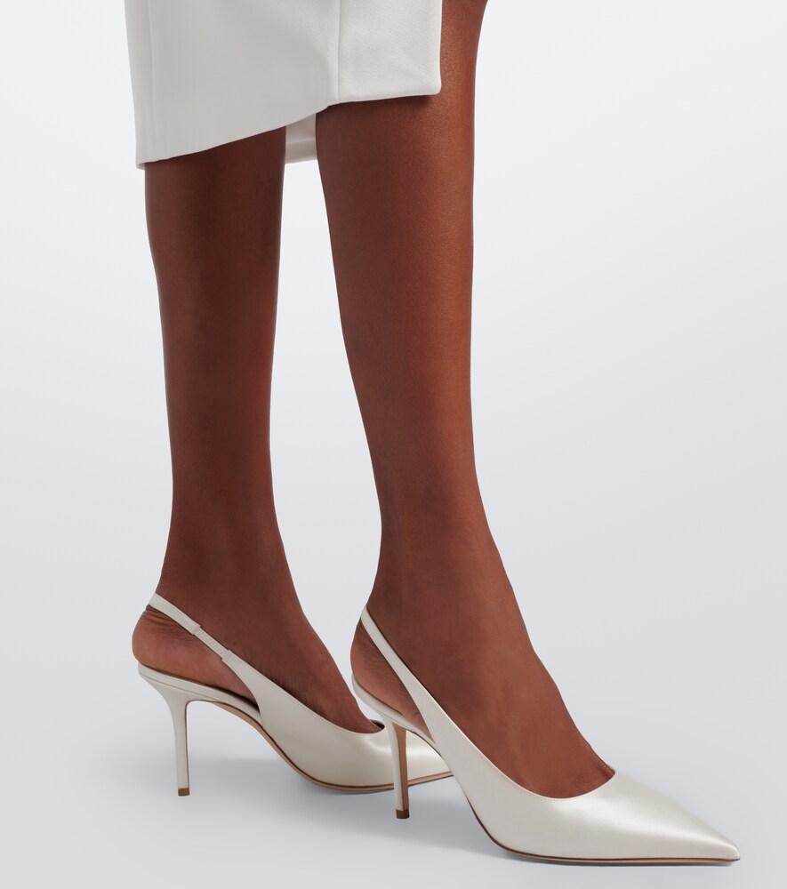 Jimmy Choo Love satin slingback pumps