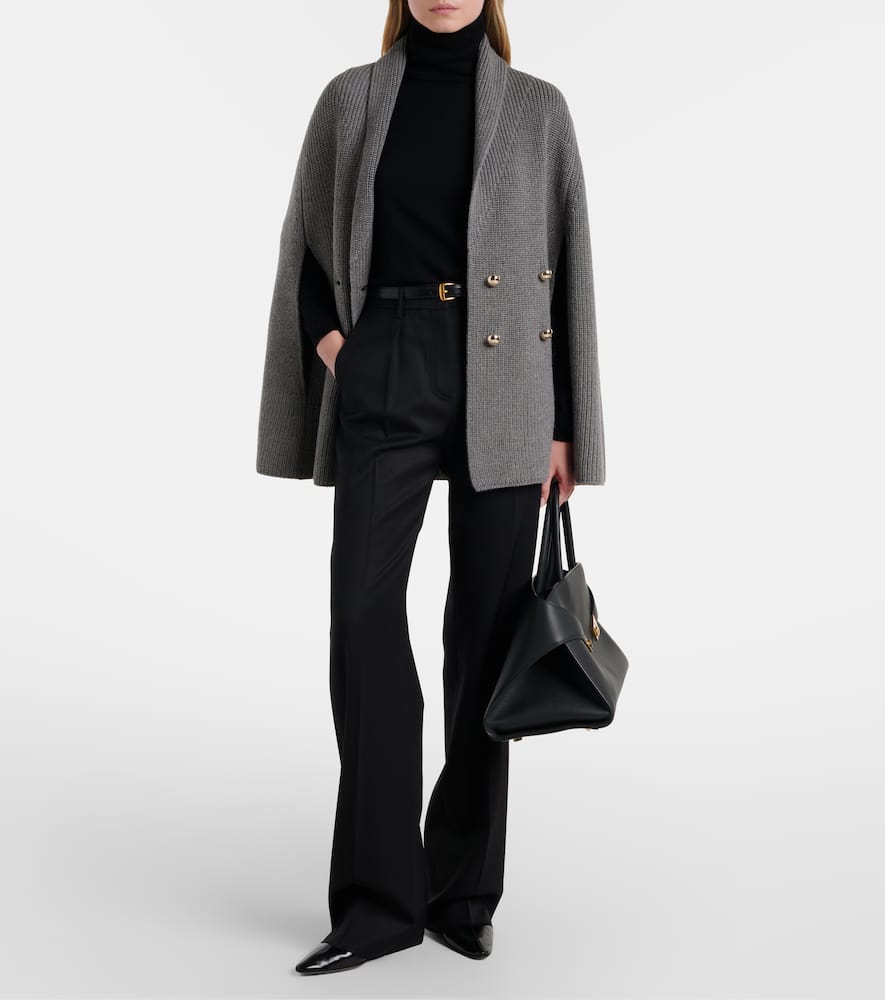 Max Mara Agenzia double-breasted virgin wool cape