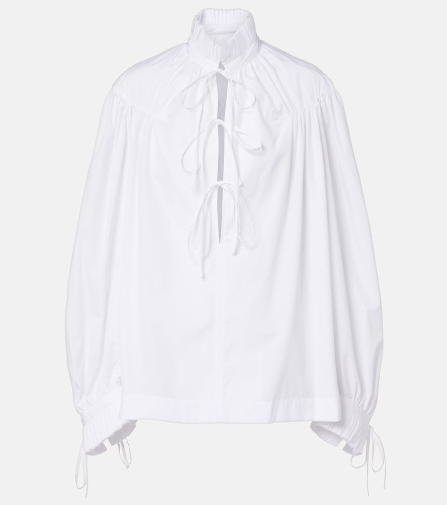 Dries Van Noten Women's White Ruffled Cotton Blouse UK Size 12 - Mytheresa