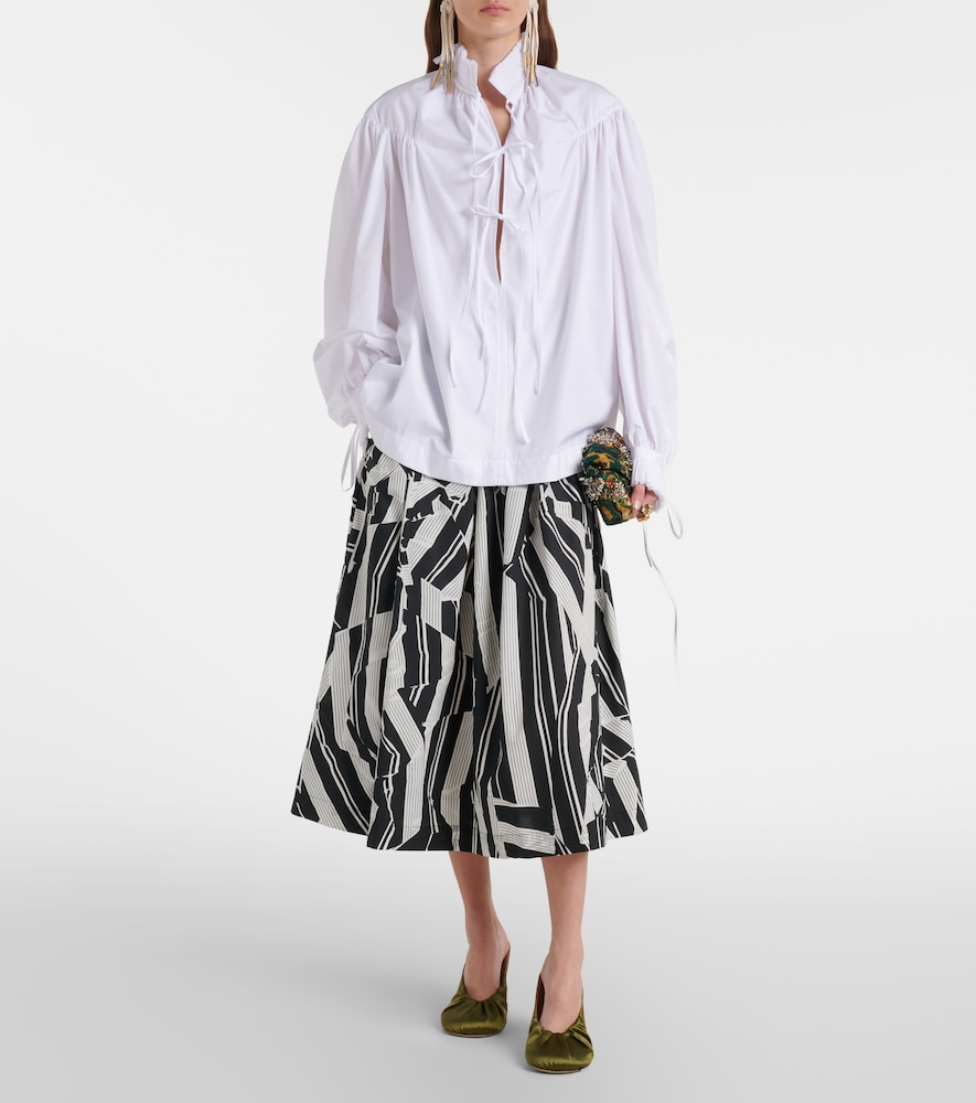  Dries Van Noten Dries Van Noten Ruffled Cotton Blouse 
