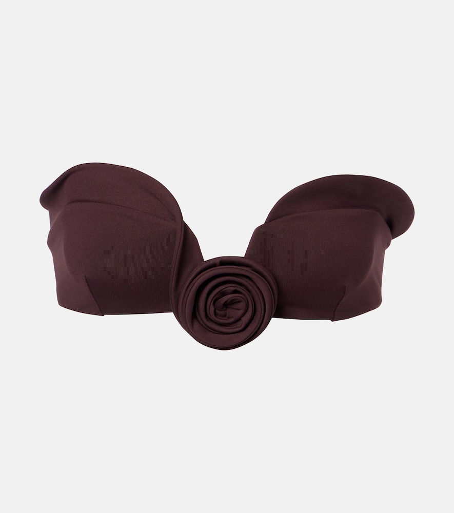 Magda Butrym Floral-appliqué bikini top