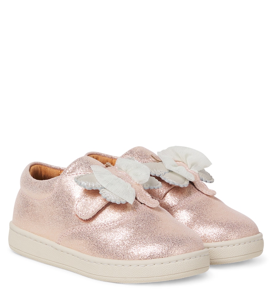 Donsje Hadria metallic leather sneakers