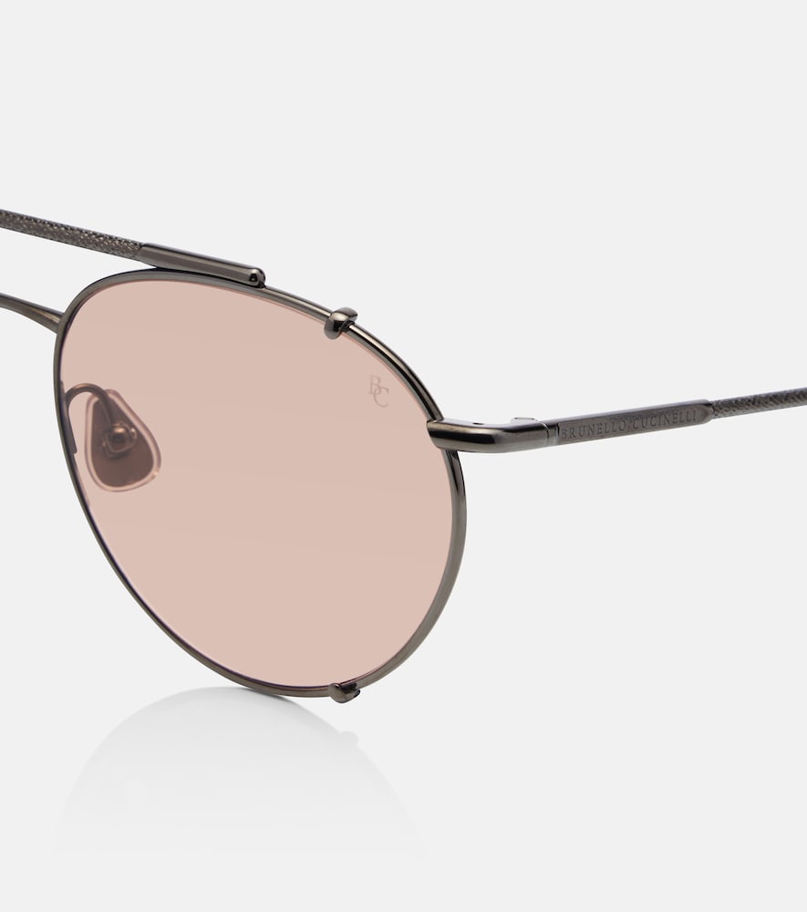  Brunello Cucinelli Brunello Cucinelli Timeless Reflection Aviator Sunglasses 