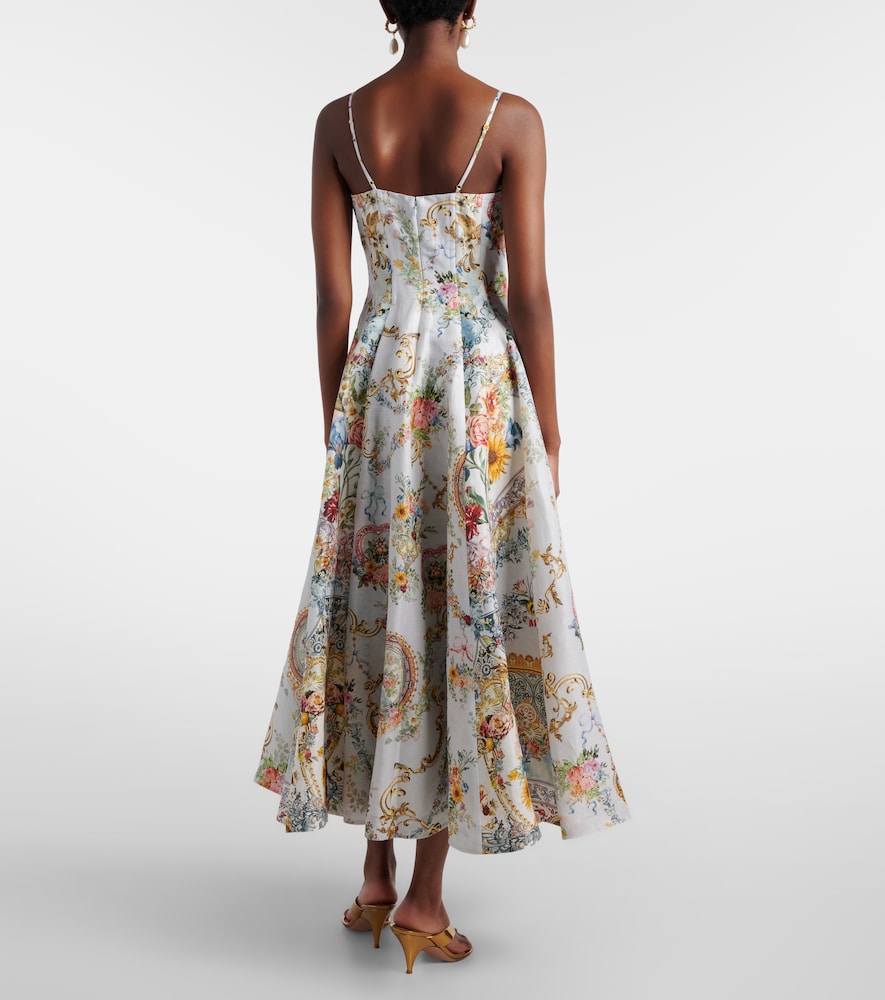  Camilla Camilla Bedrucktes Bustier-kleid Aus Leinen Und Seide 