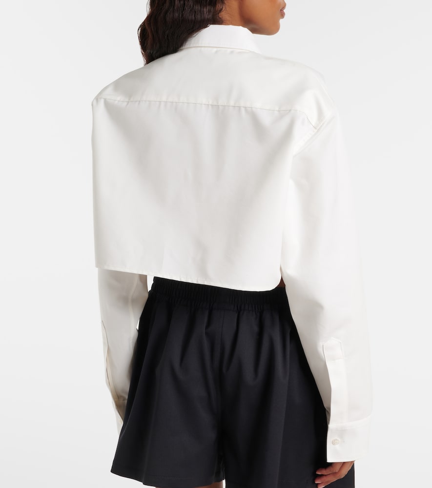  Balenciaga Balenciaga Cropped-hemd Aus Baumwolle Und Seide 
