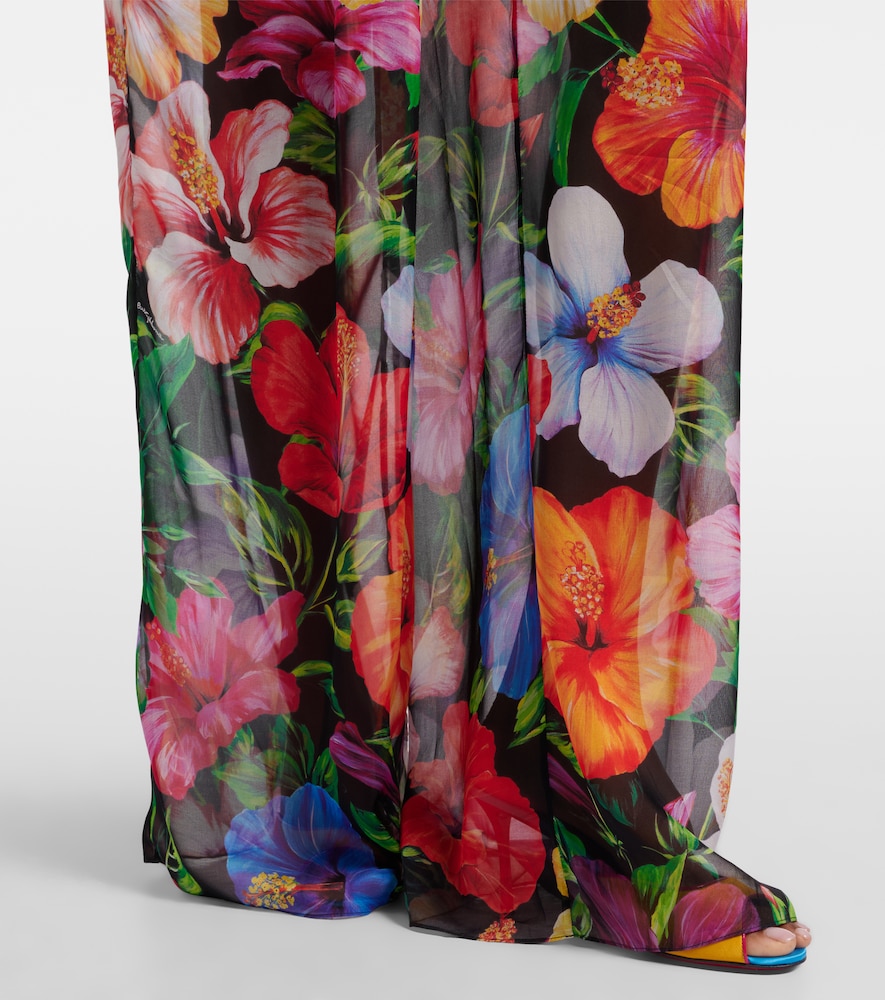  Dolce&gabbana Dolce&gabbana Weite Hose Aus Seidenchiffon 
