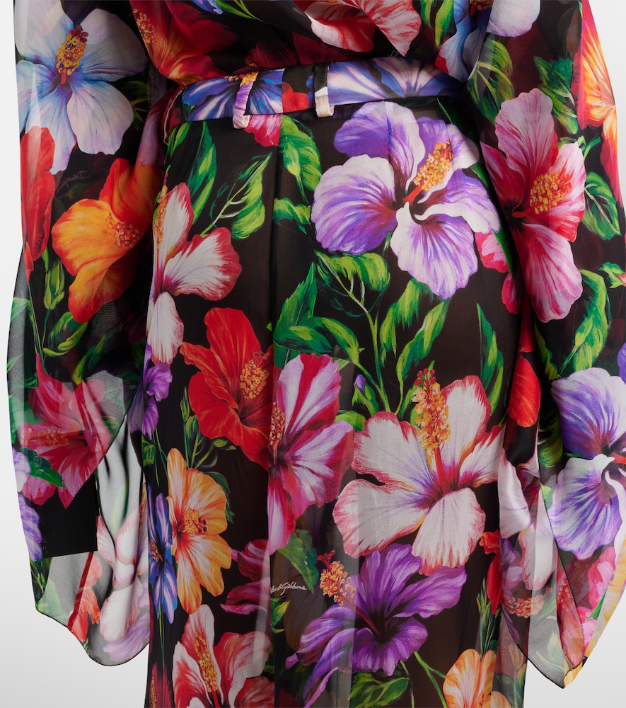 Dolce&gabbana Dolce&gabbana Weite Hose Aus Seidenchiffon 
