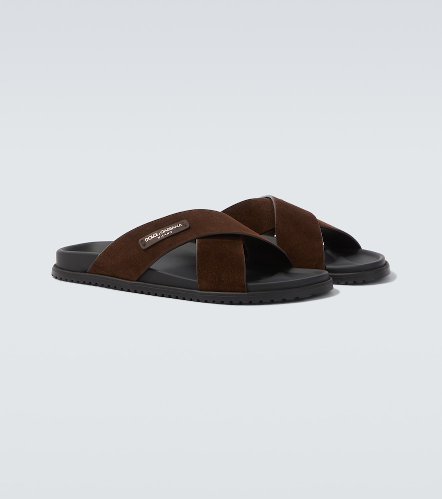 Sandalen aus Veloursleder