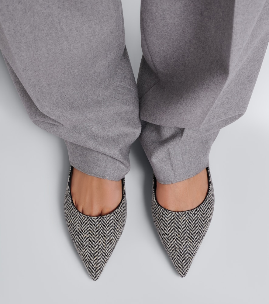 Love Herringbone Ballet Flats
