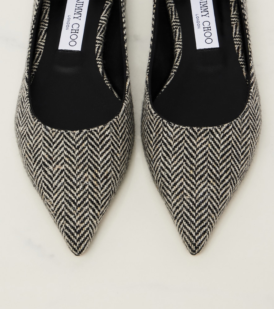 Love Herringbone Ballet Flats