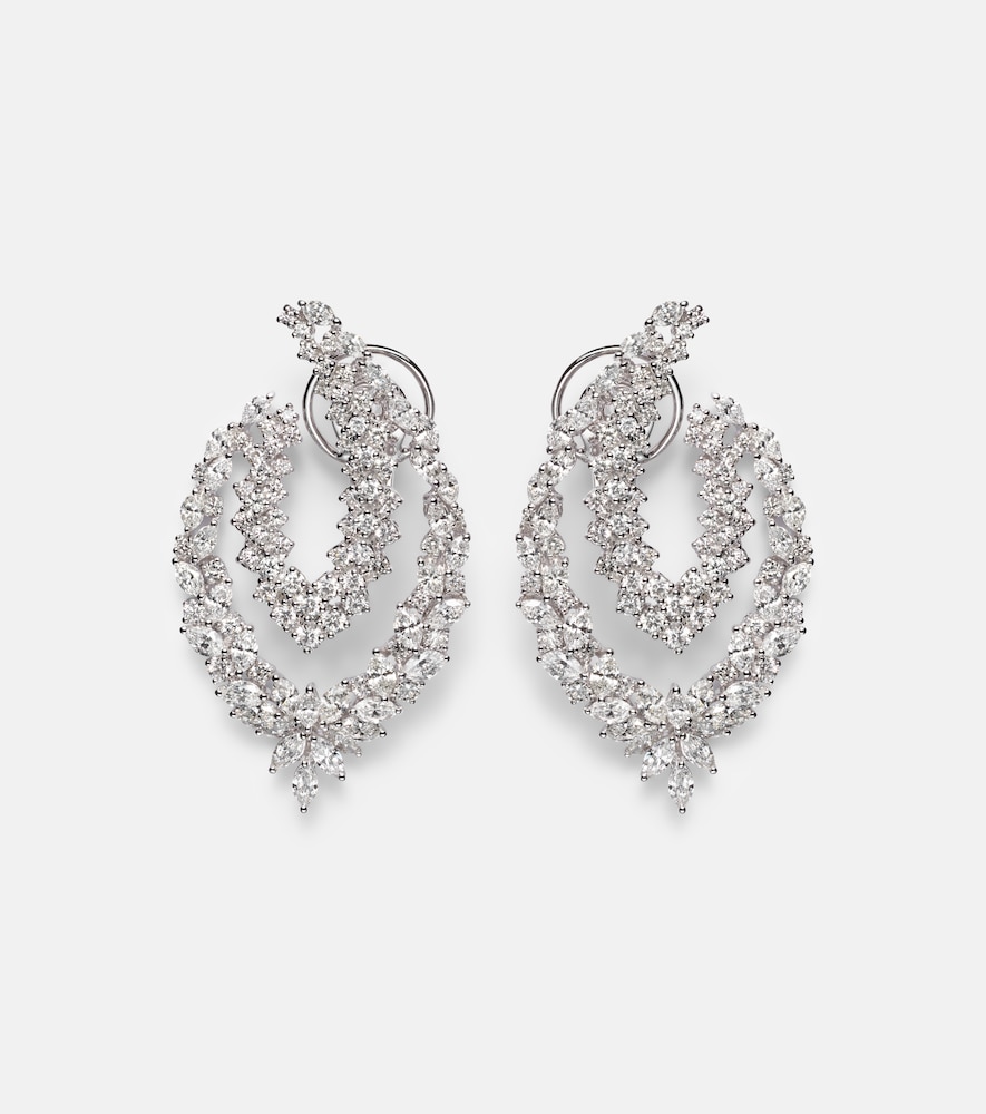 Yeprem Boucles doreilles Y-Couture en or blanc 18 ct et diamants 47500$