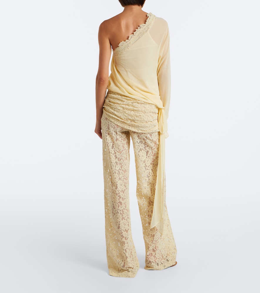 De La Vali Rocio cotton-blend lace wide-leg pants | Thumbnail 4