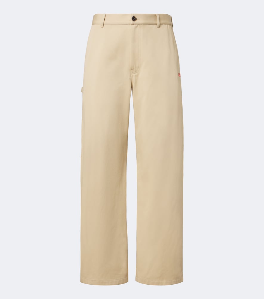 Loewe Men's Beige Double Cotton Twill Wide-Leg Pants UK Size 34 - Mytheresa