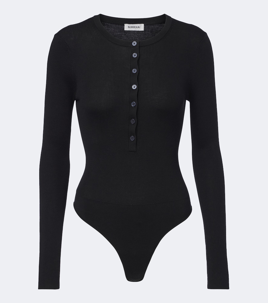 Body Susanne in seta e cashmere a coste