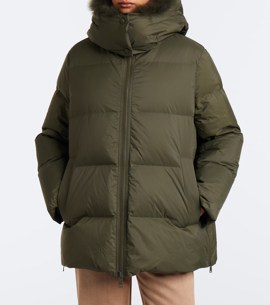 Shearling-Trimmed Down Jacket