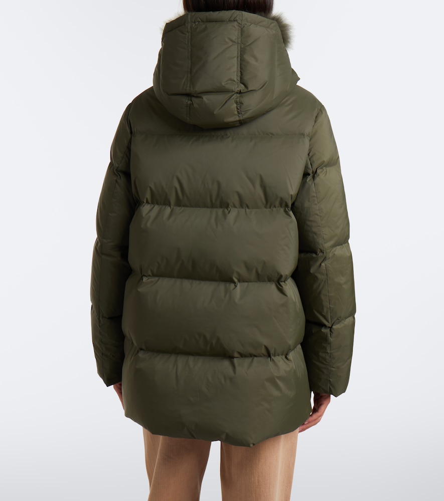 Shearling-Trimmed Down Jacket