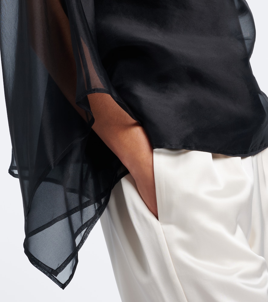 Fia Draped Silk Organza Top