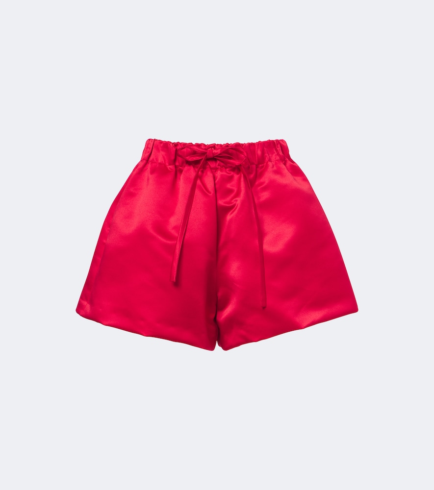 Simone Rocha Satin Shorts In Red