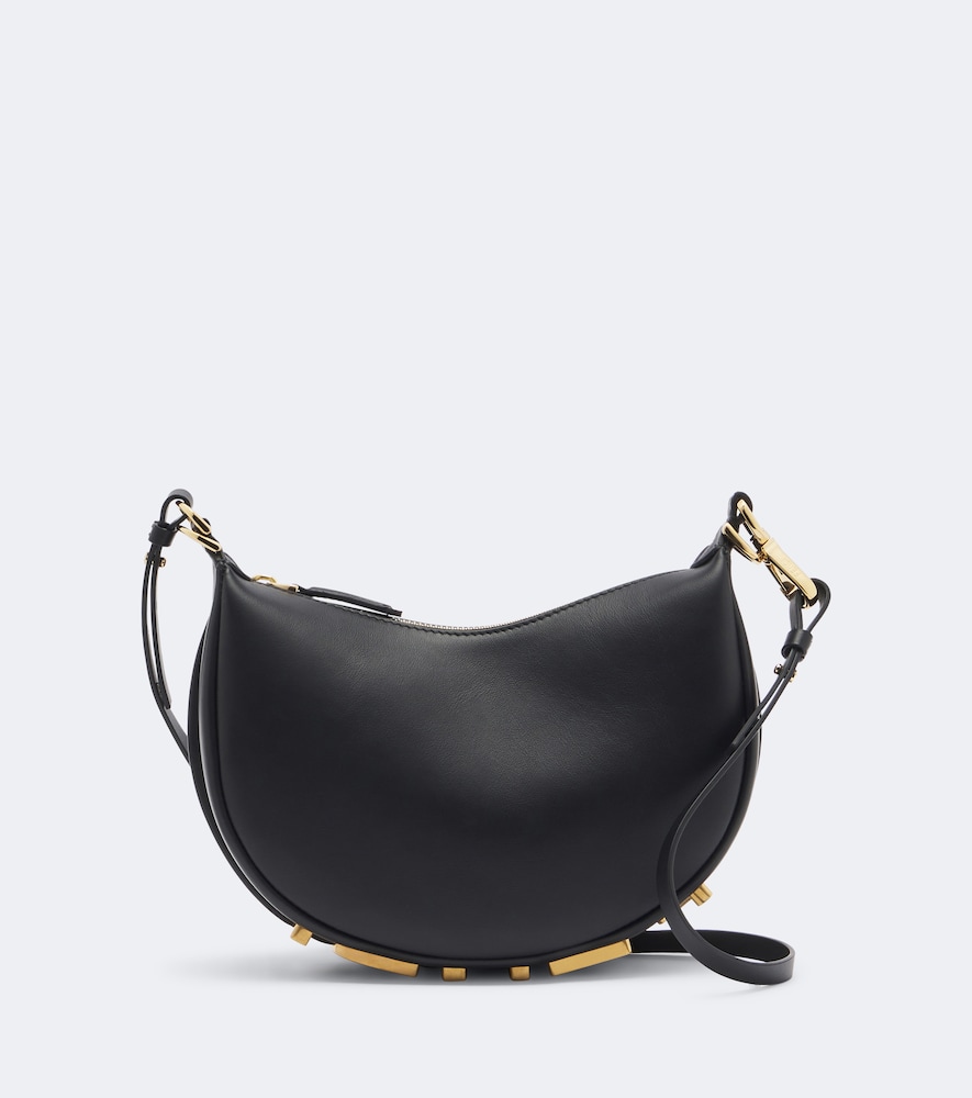 Schultertasche graphy Mini aus Leder