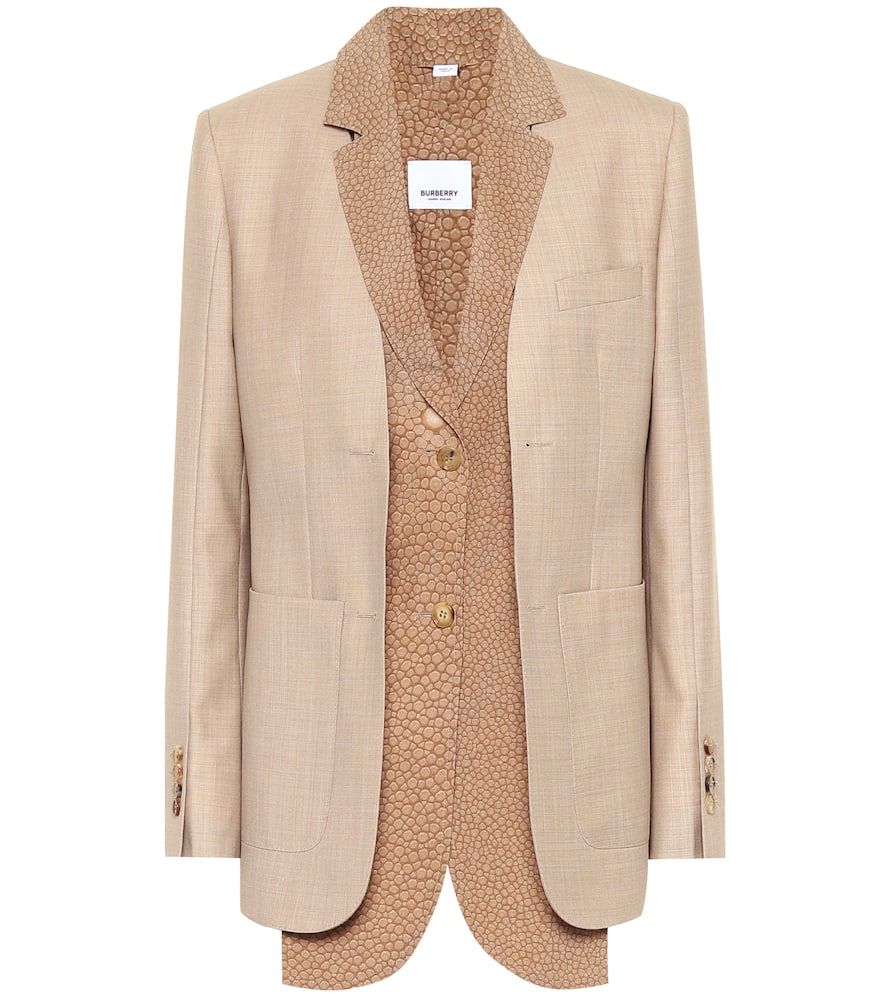 Click to view more detailed imagery on our partner's website Burberry Wool Blazer In Beige