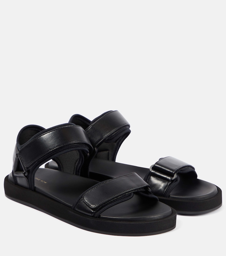 The Row Hook and Loop leather sandals