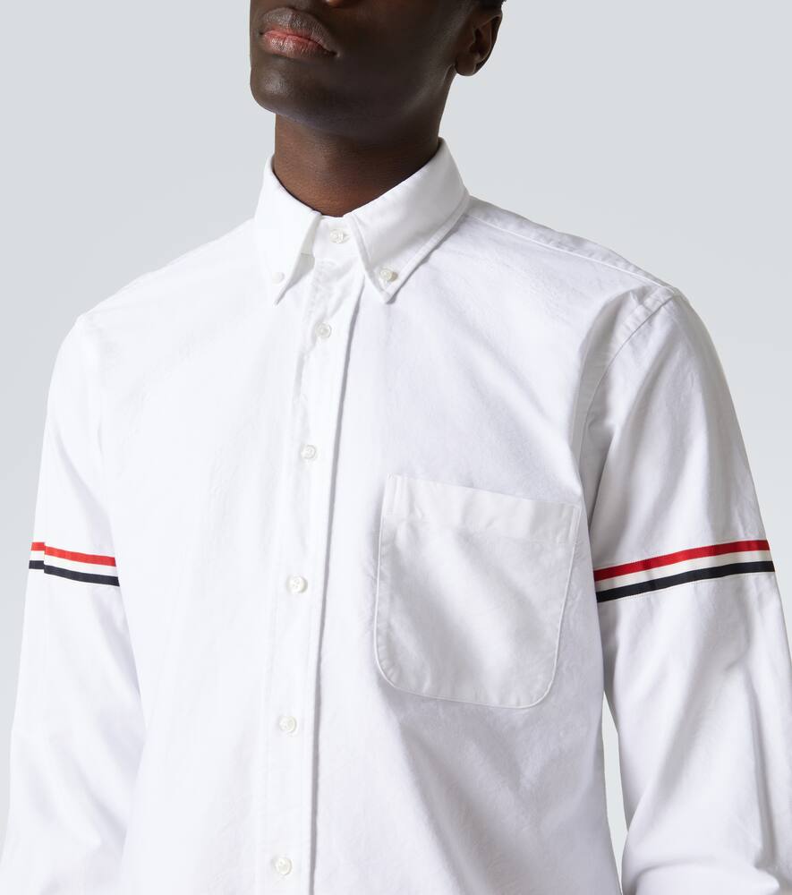 Shop Thom Browne Grosgrain Armband Shirt In White