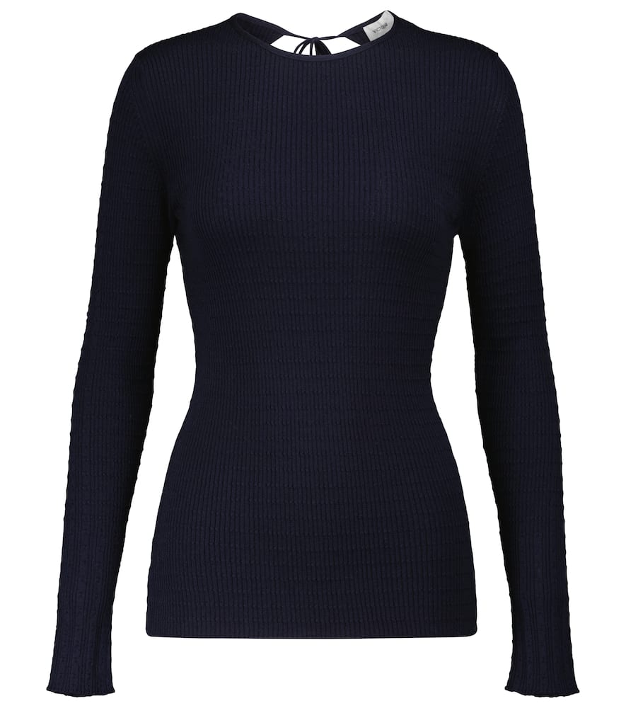 Ribbed-knit sweater